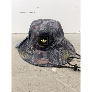 Adidas Tree Camo Semi Yellow Solar Boonie Hat OSFM Unisex Camping Hunting NEW